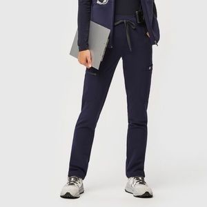 Figs Yola Skinny Scrub Pants Navy Blue, Size Large Scrubs, Tall